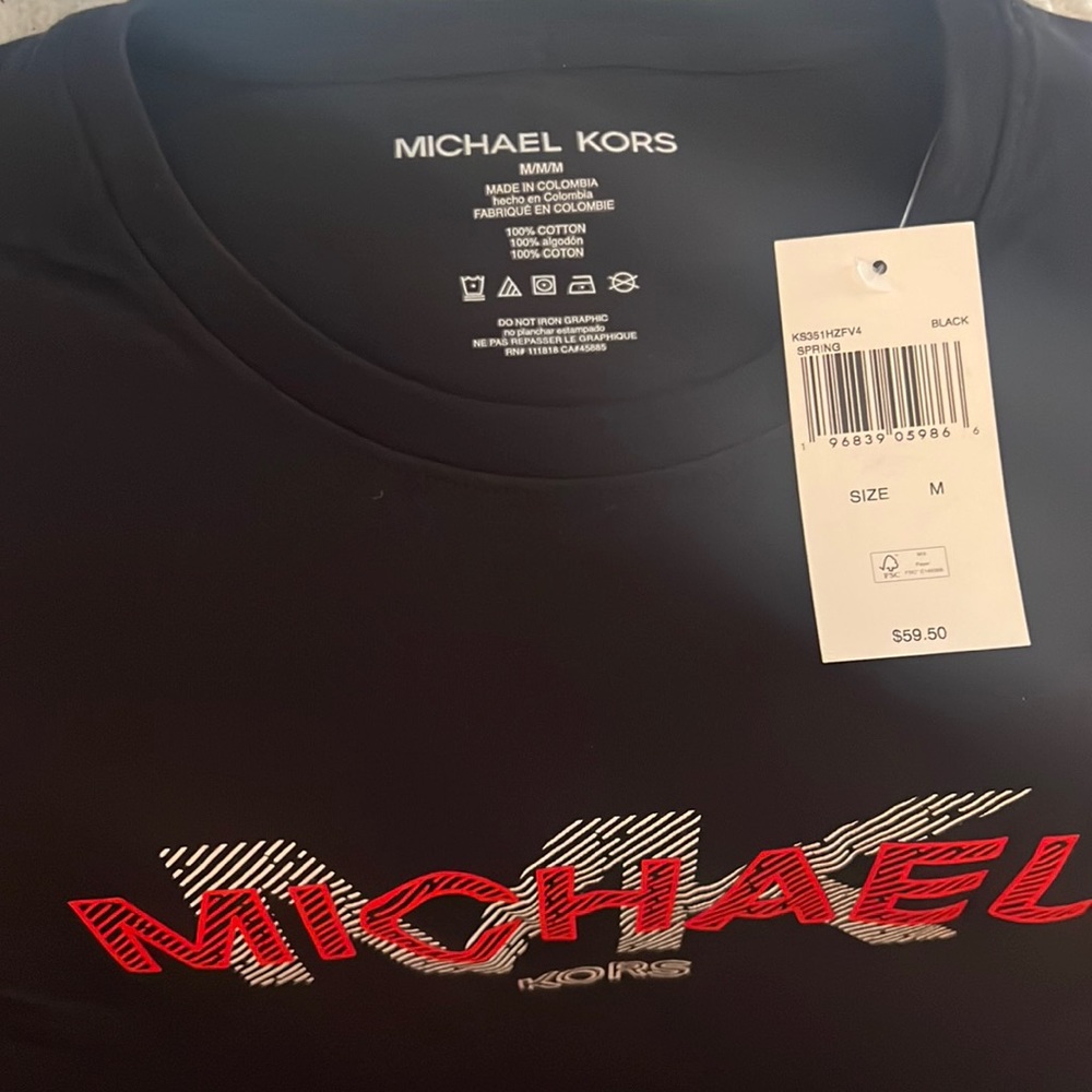 Black Micheal Kors Mens Medium T-Shirt
